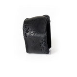 The Wide Masculine Black Leather Cuff