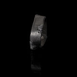 The Slim Masculine Black Leather Cuff