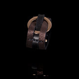 The Circular Brown Leather Cuff