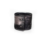 The Wide Zipper Leather Cuff