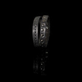 The Double Studded Black Leather Bracelet