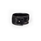 The Slim Zipper Leather Cuff