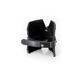 The Blue Crystal Black Leather Cuff