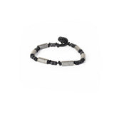 The Silver Black Rope Bracelet