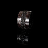 The Swarovski Fabric Brown Leather Cuff