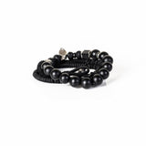 The Beaded Black Bracelet Set