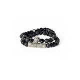 The Legendary Wolf Beaded Black Bracelet Set