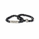 The Legendary Wolf Beaded Black Bracelet Set