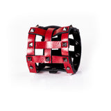 The Intertwined Red Valentine Leather Cuff