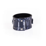 The Sparkler Snake Skin Leather Cuff with Swarovski Crystals