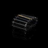 The Domino Black Leather Bracelet