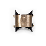 The Matte Bronze Leather Cuff With Snaps