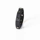 The Minimalist Black Leather Bracelet With Snaps