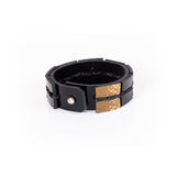 The Golden Hand Stitched Leather Bracelet