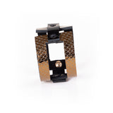 The Golden Rectangular Leather Cuff