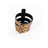 The Golden Parallel Leather Cuff