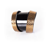 The Golden Wide Leather Cuff