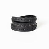 The Studded Black Leather Wrap
