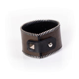 The Sparkler Zipper Leather Cuff with Swarovski Crystals