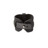 The Circular Black Leather Cuff