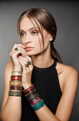 The Slim Zipper Leather Cuff