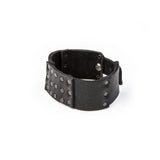 The Edgy Black Leather Cuff