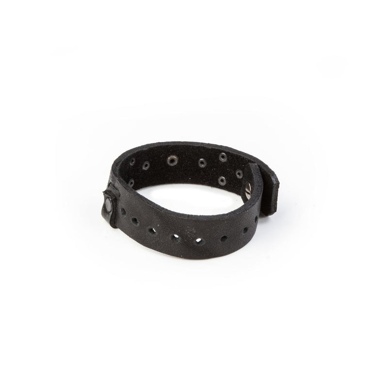 The Snap Black Leather Bracelet