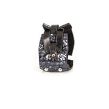 The Intertwined Black & Navy Leather Cuff