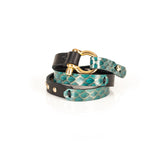 The Buckle Green Leather Double Wrap