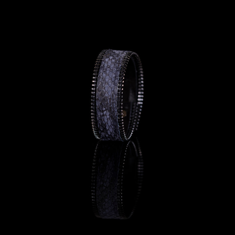 The Slim Zipper Leather Cuff