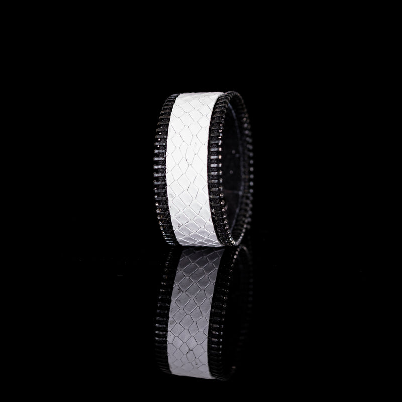 The Slim Zipper Leather Cuff