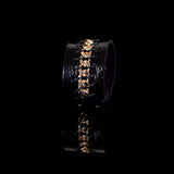 The Intertwined Black Leather Cuff