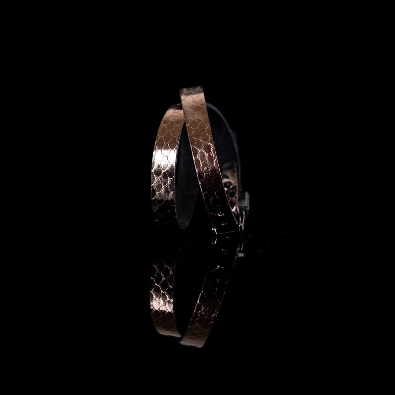 The Snake Skin Leather Double Wrap Bracelet