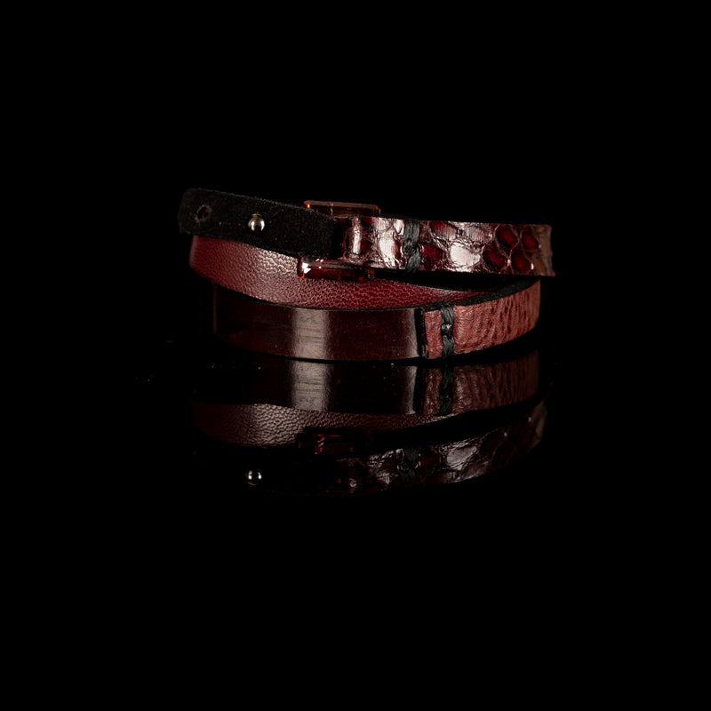 The Leather Triple Wrap Bracelet With Swarovski Crystals