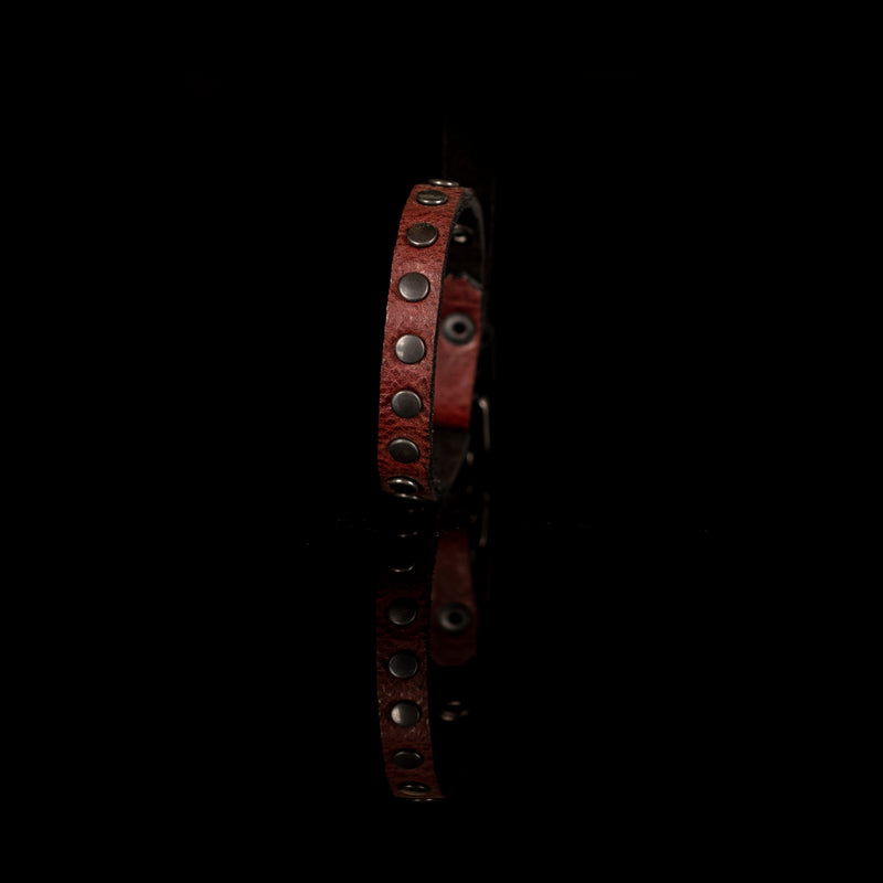 The Stackable Leather Bracelet with Studs