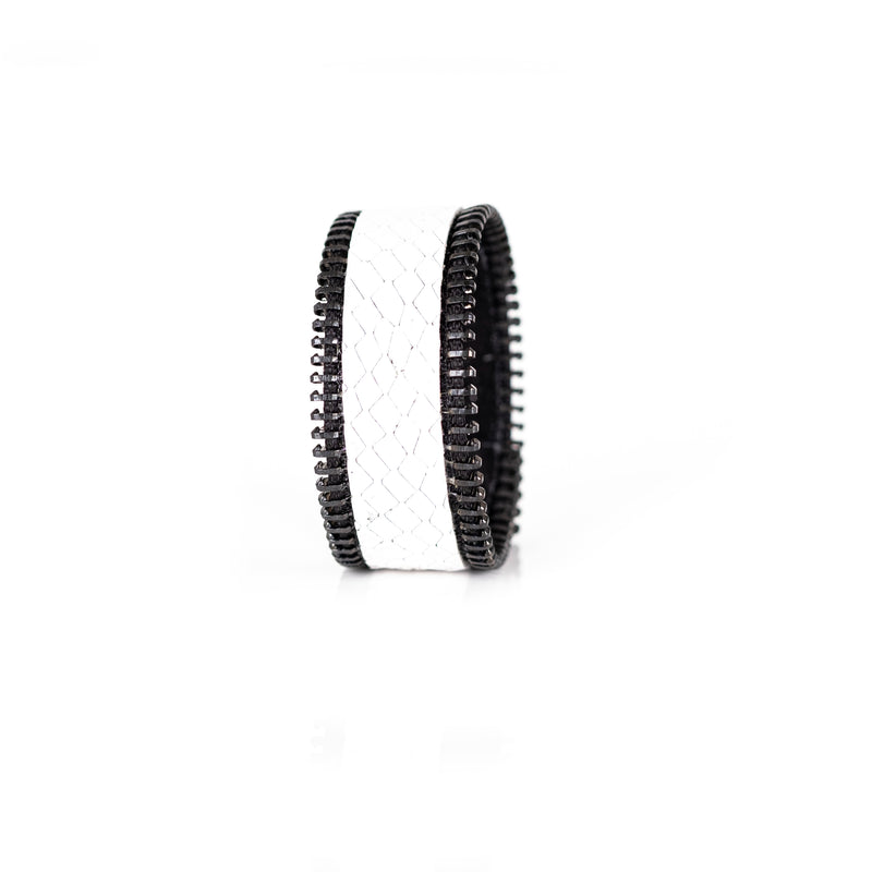 The Slim Zipper Leather Cuff