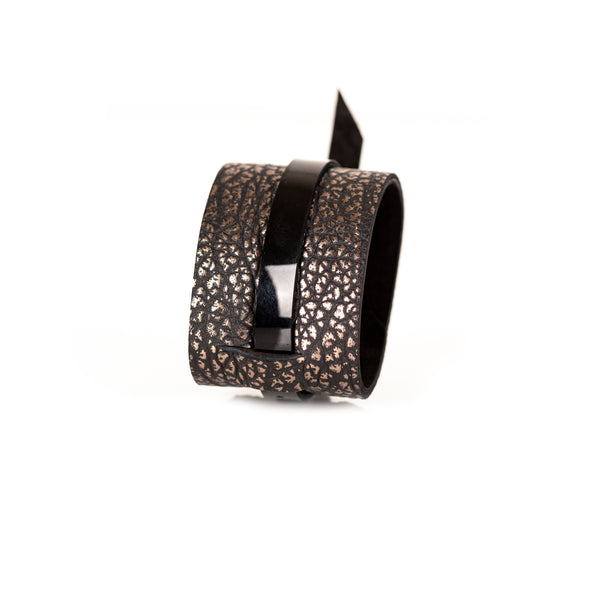 The Serpent Embossed Leather Bracelet