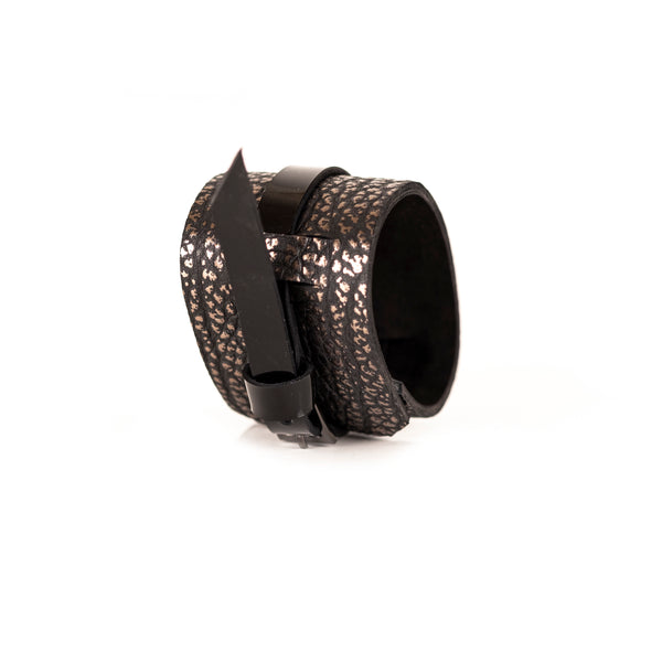 The Serpent Embossed Leather Bracelet