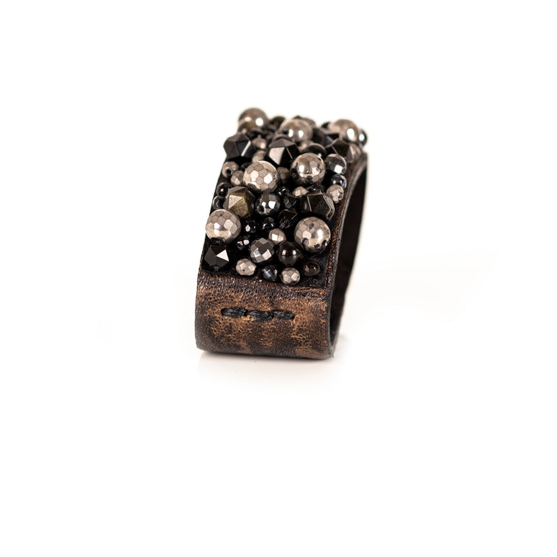 The Vivid Leather Bracelet with Beads