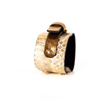 The Serpent Snake Skin Gold Leather Bracelet