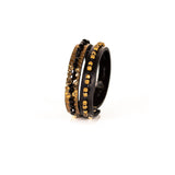 The Black and Gold Duo Bracelet with Beads