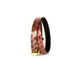 The Snake Skin Leather Double Wrap Bracelet