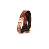 The Snake Skin Leather Double Wrap Bracelet