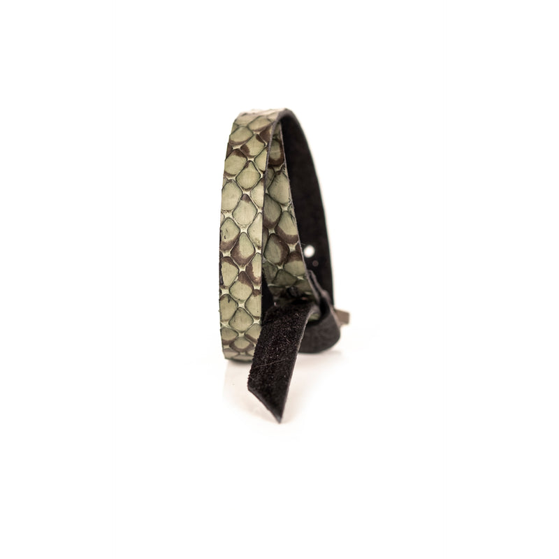 The Snake Skin Leather Double Wrap Bracelet