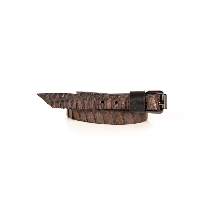 The Snake Skin Leather Double Wrap Bracelet