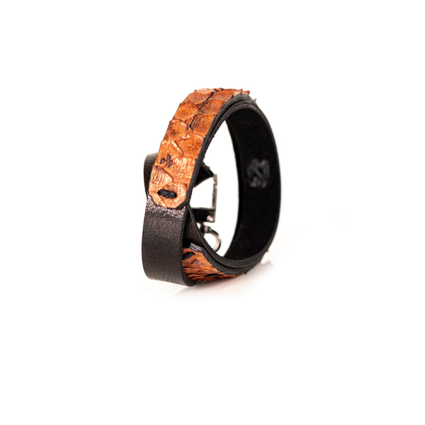 The Duo Leather Double Wrap Bracelet With Buckle