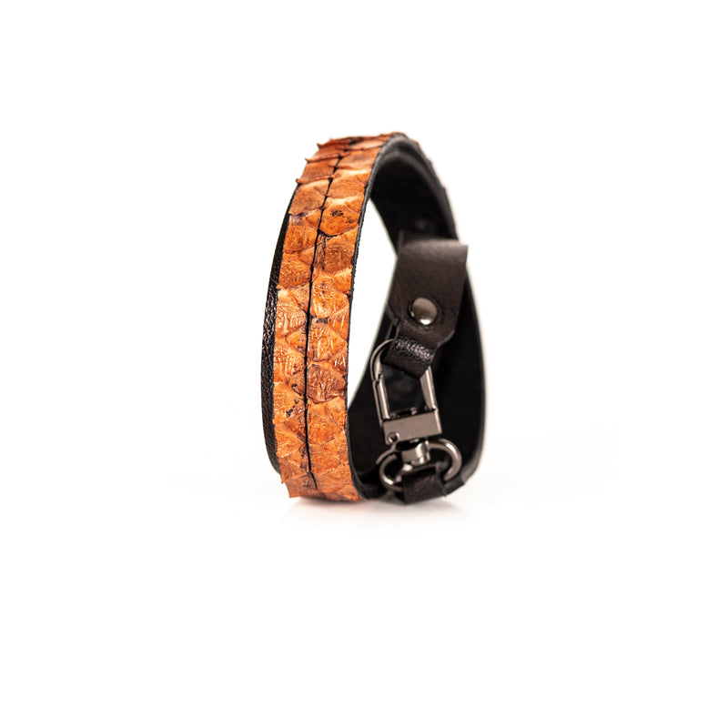 The Duo Leather Double Wrap Bracelet With Buckle