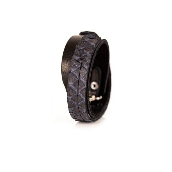 The Duo Leather Double Wrap Bracelet With Buckle