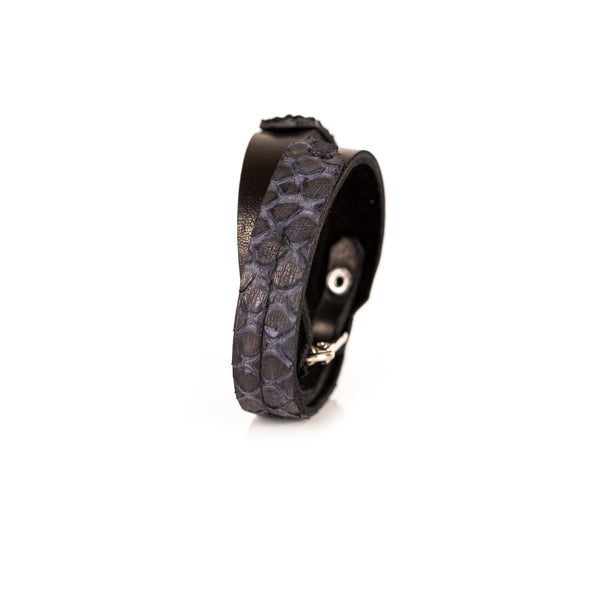 The Duo Leather Double Wrap Bracelet With Buckle