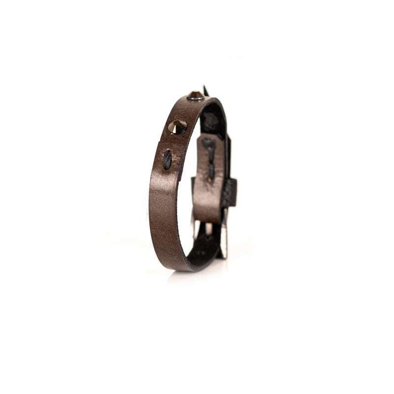 The Stackable Leather Bracelet with Studs